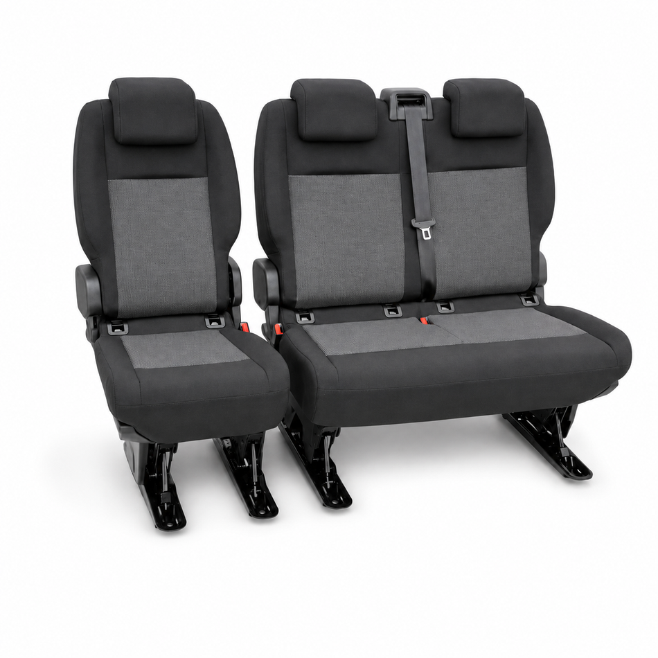 3er Sitzbank 2+1 mit Halterung – Toyota Proace / Traveller / SpaceTourer / Expert / Vivaro C