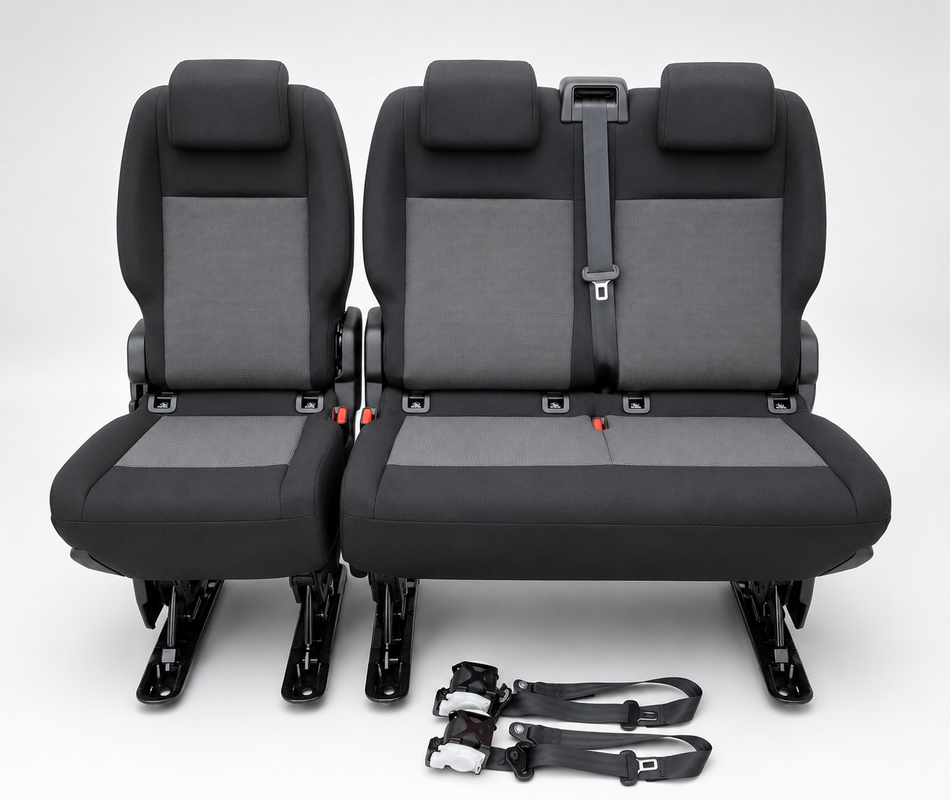 3er Sitzbank 2+1 mit Halterung – Toyota Proace / Traveller / SpaceTourer / Expert / Vivaro C