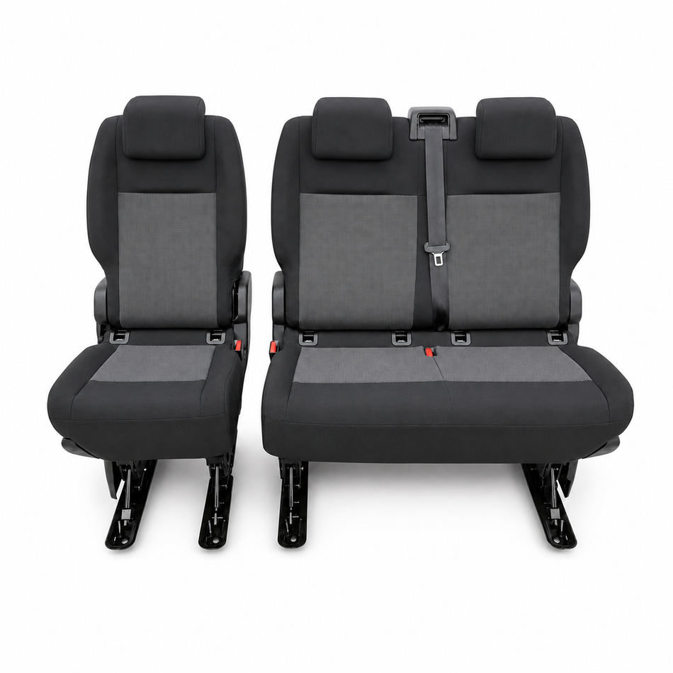 3er Sitzbank 2+1 mit Halterung – Toyota Proace / Peugeot Traveller / Citroën SpaceTourer / Opel Vivaro C