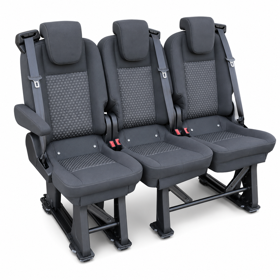 Ford Tourneo Custom / Transit Custom 2+1 Rücksitz-Set – Modulare Sitzgruppe für Kleinbus, VIP-Ausbau & Camper-Projekte