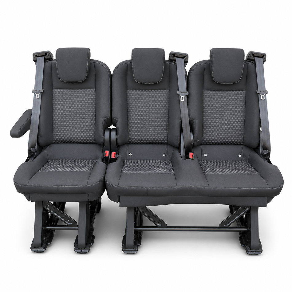 Ford Tourneo Custom / Transit Custom 2+1 Rücksitz-Set – Modulare Sitzgruppe für Kleinbus, VIP-Ausbau & Camper-Projekte
