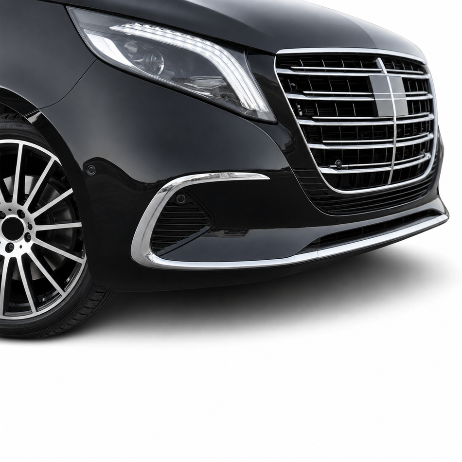 Mercedes Vito W447 Edelstahl Frontstoßstange Leiste Unten 3-teilig