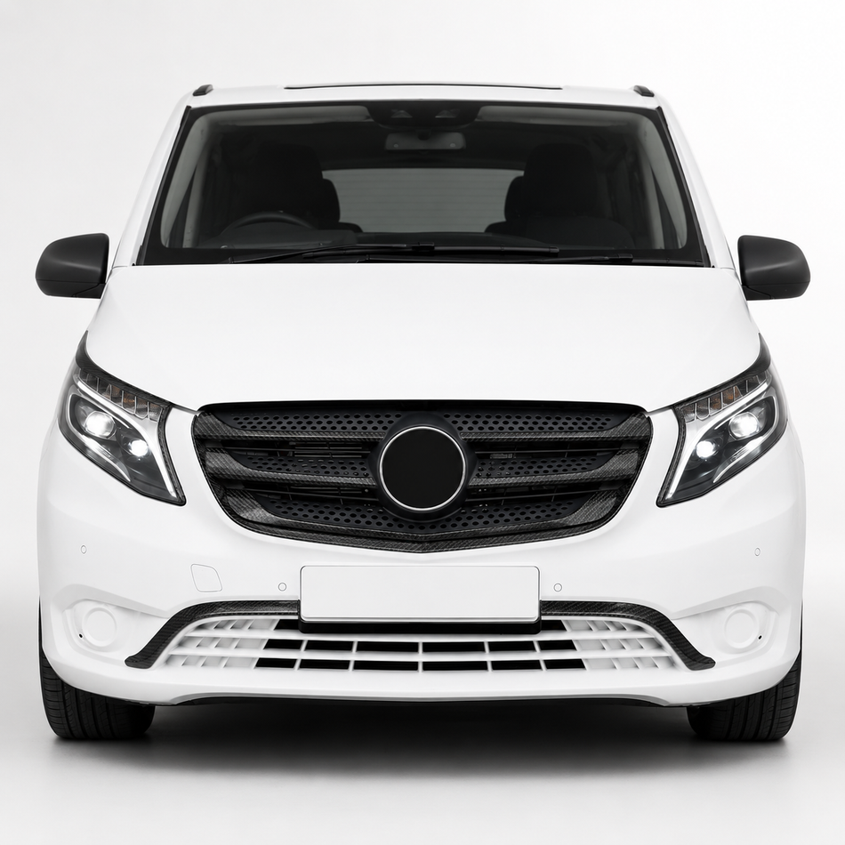 Mercedes Vito W447 VAN Echt-Carbon Kühlergrill Leisten 6-teilig